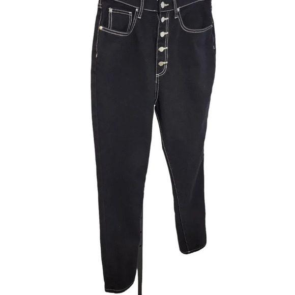 Revolve We Wore  What The Danielle Straight Jeans Size 30 Black - Picture 3 of 8